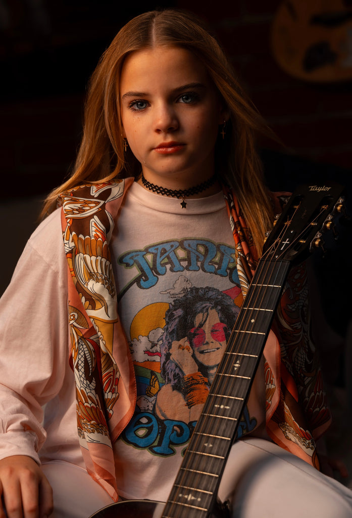 kids janis joplin long sleeve tee