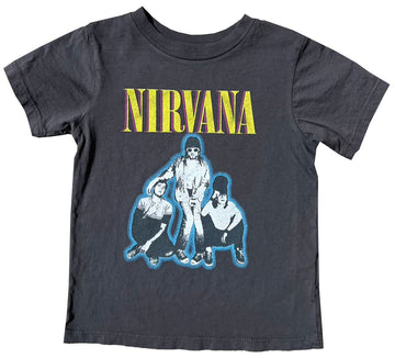 Nirvana Organic Vintge Black Short Sleeve Tee