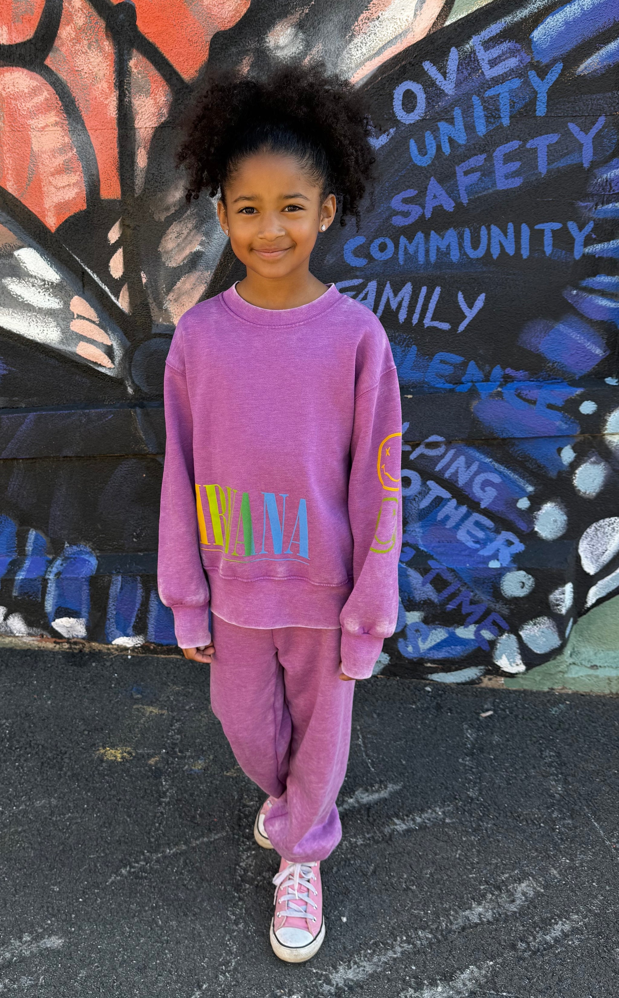 Nirvana Purple Nevermind Crewneck – Rowdy Sprout