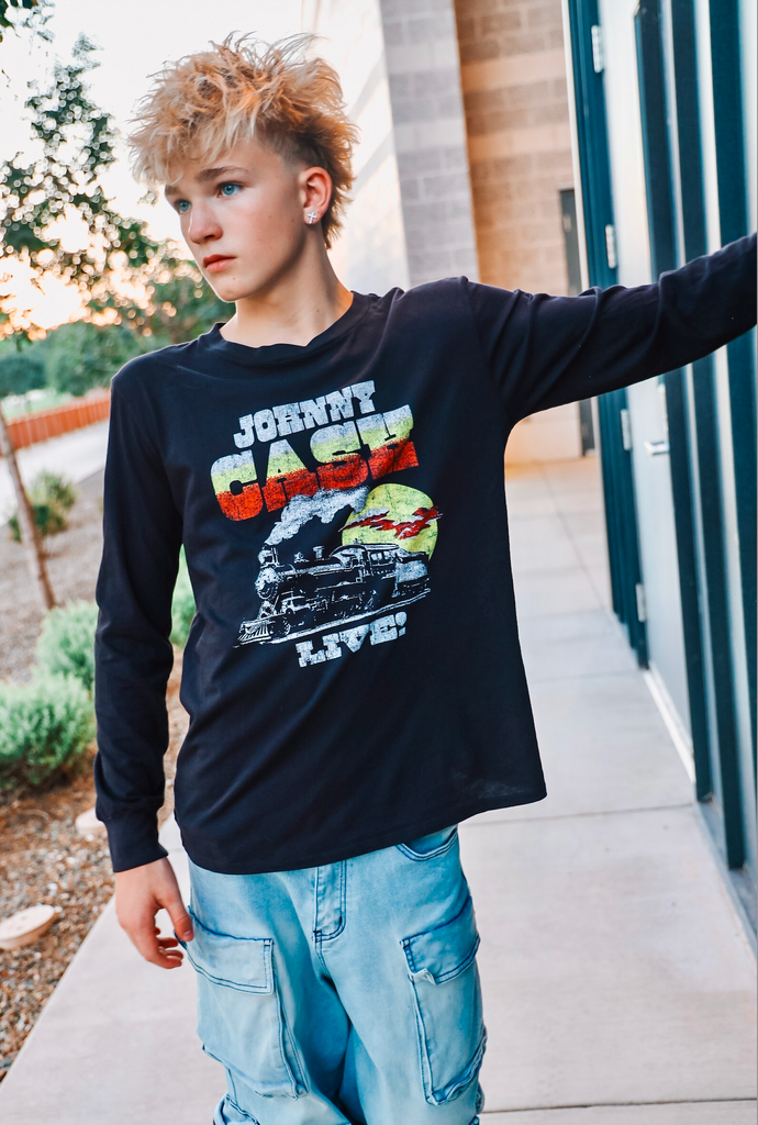 vintage long sleeve Johnny Cash