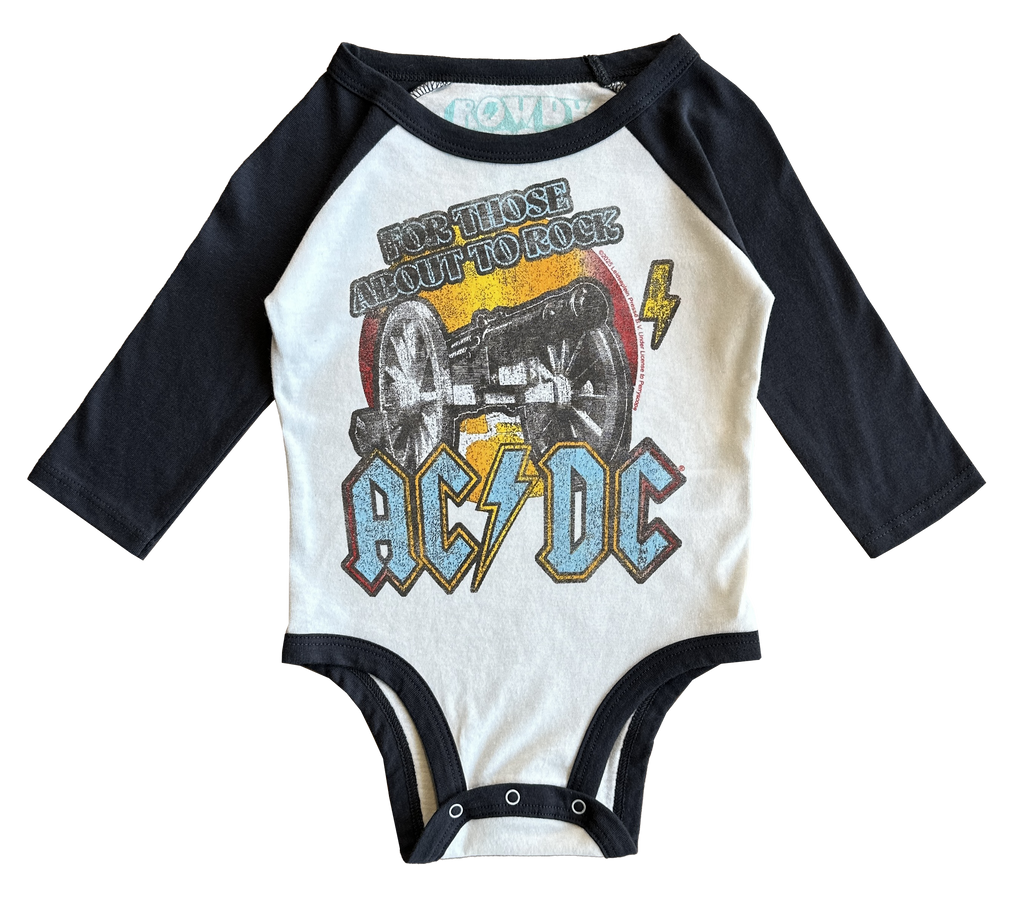 acdc rock n roll baby onesie