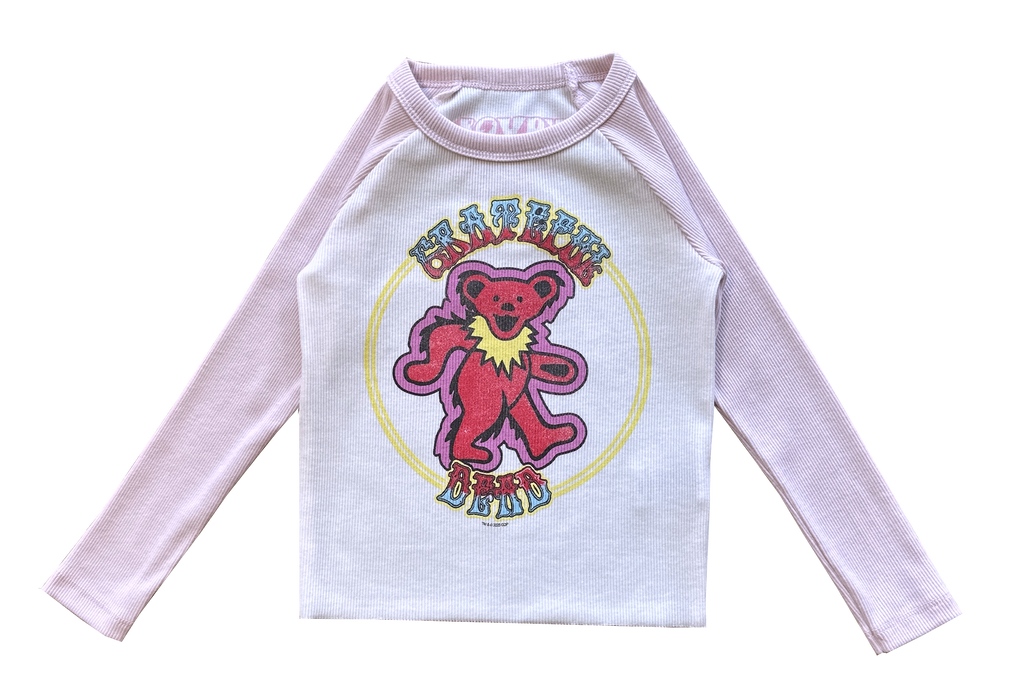pink long sleeve kids bear grateful dead