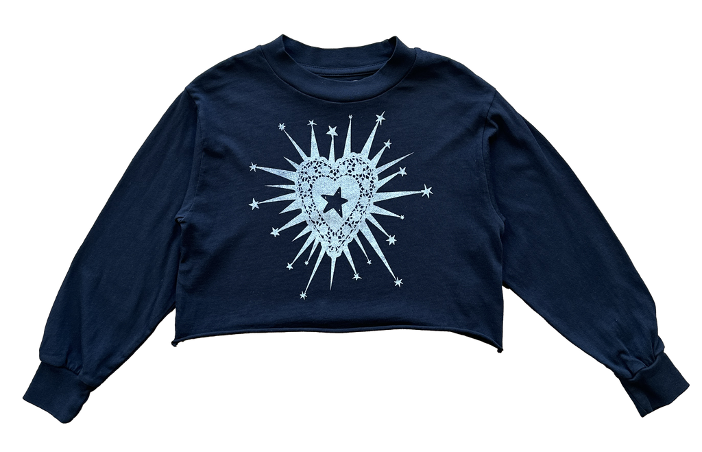 lace heart youth tee