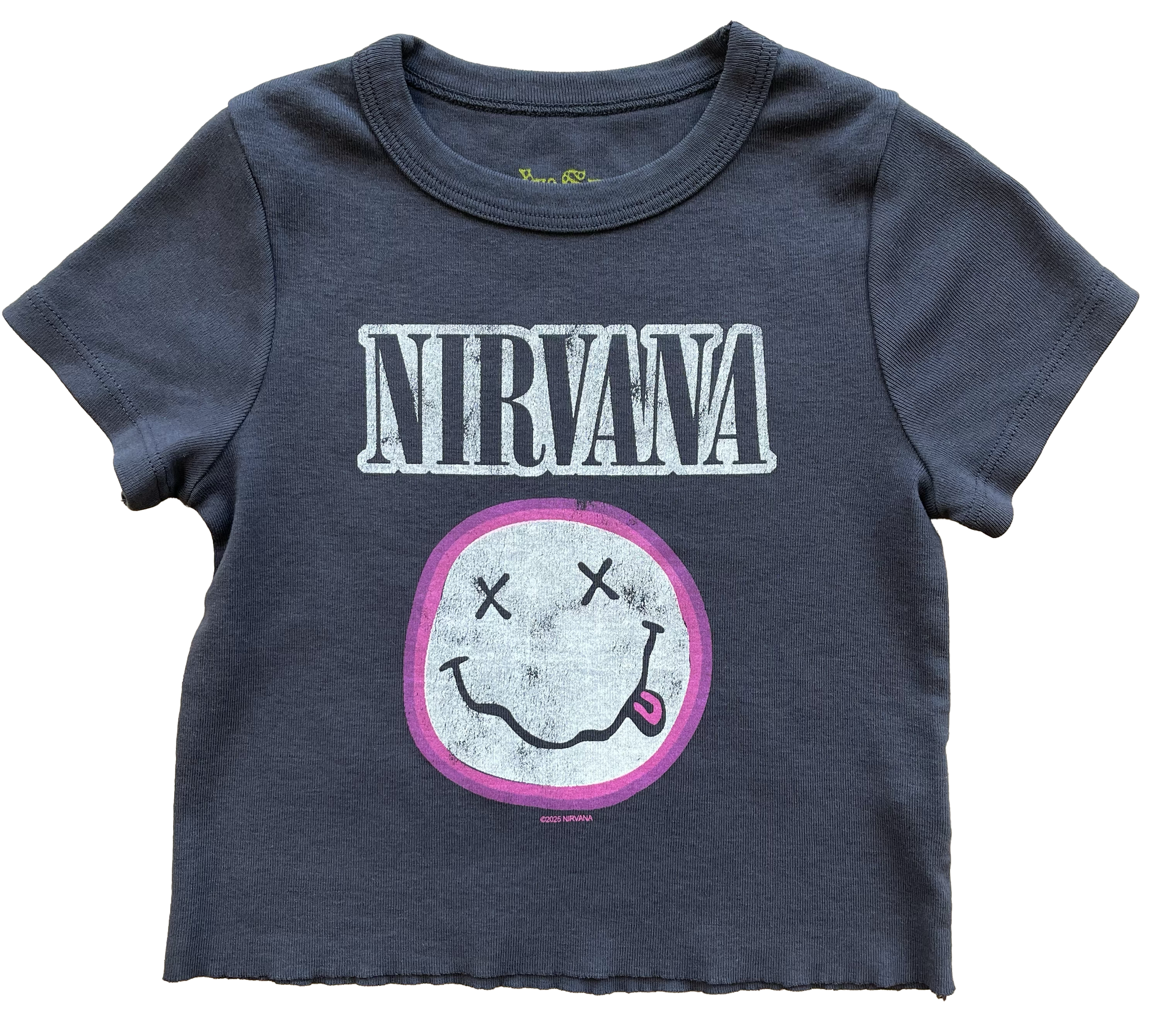Nirvana Smiley Fitted Tee – Rowdy Sprout