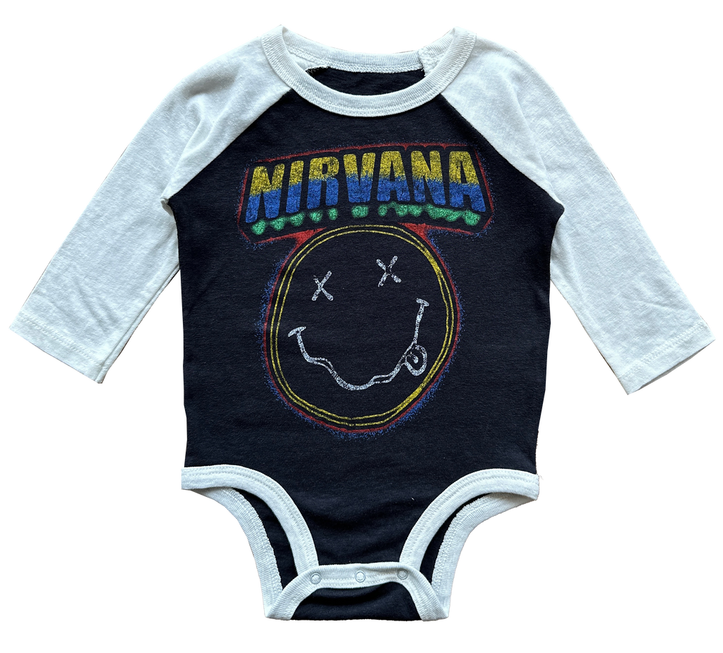 nirvana baby rainbow smile onesie