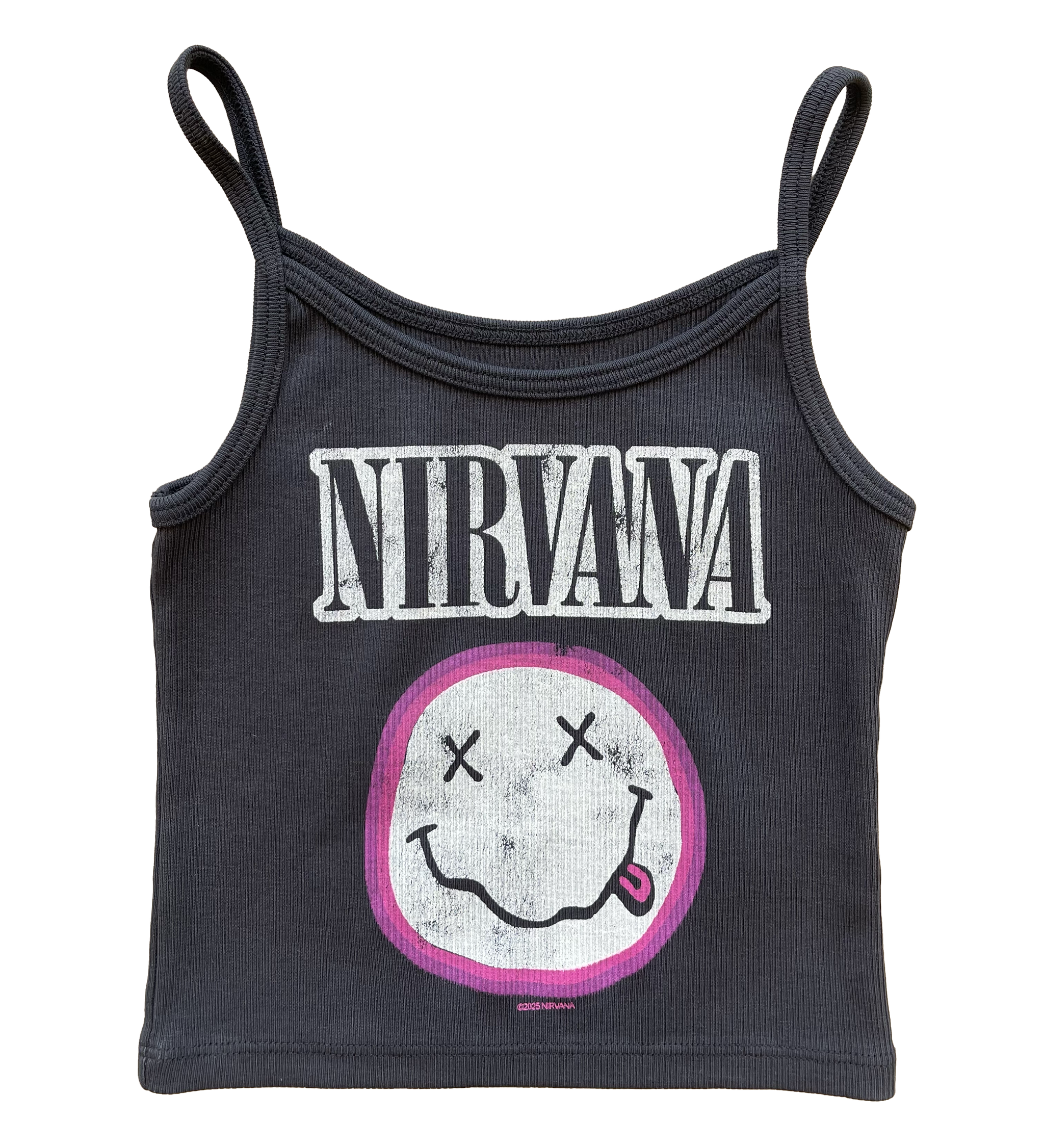 Nirvana Smiley Strappy Tank – Rowdy Sprout