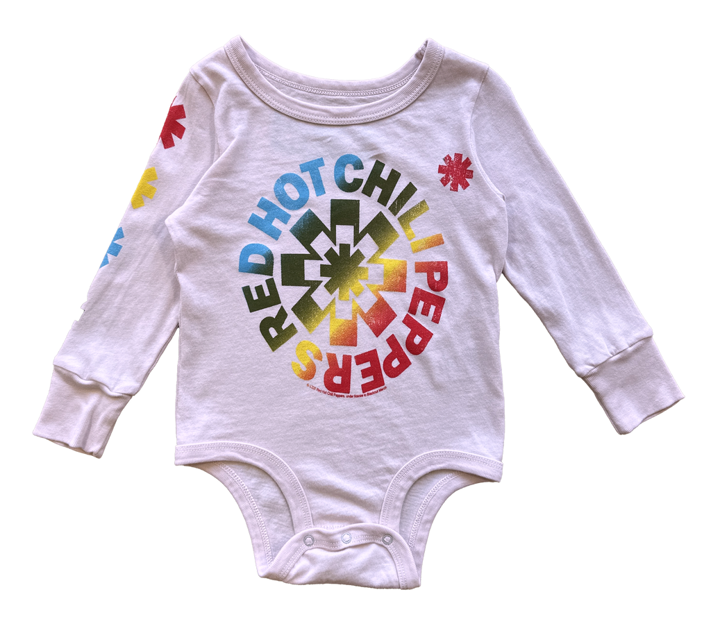 pink red hot chili peppers infant onesie