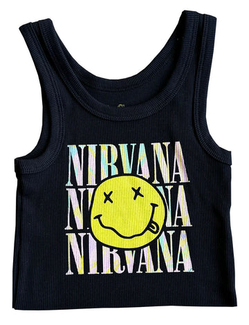 Nirvana Black Crop Tank Top
