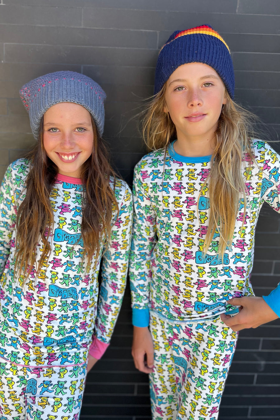 Grateful Dead Long Sleeve Blue Thermal Set